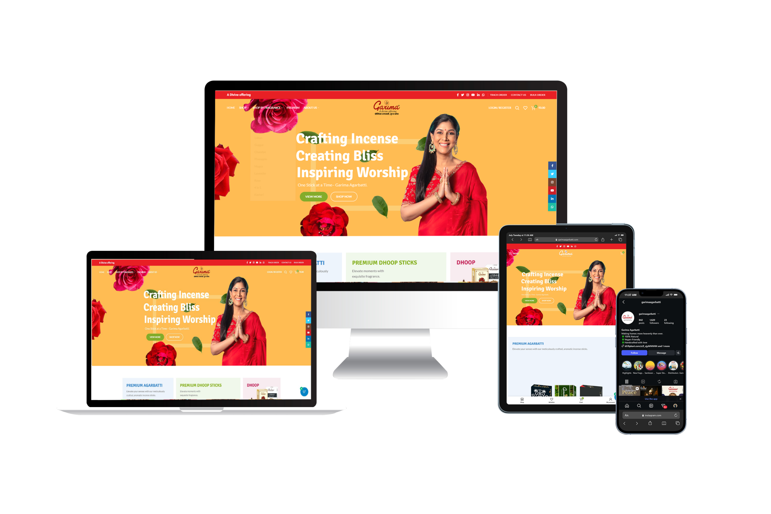 Garima-Website-mockup
